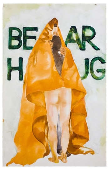 
                            <h4><em>Bear Hug</em></h4>
                            2009 
                            <br /><br />
                            Watercolor on paper
                            </br>
                            40 x 26 inches 
                            <br /><br />